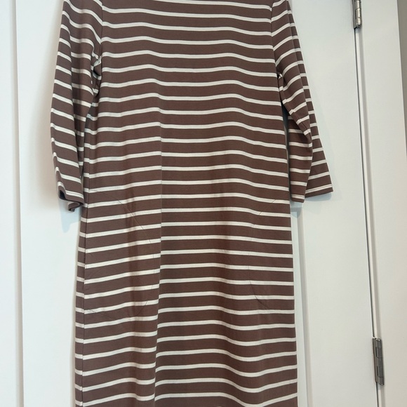 Garnet Hill 100% cotton bateau neck striped dress size 8 - Picture 2 of 7